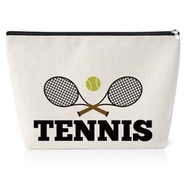 Tennis Lover Gift Makeup Bag Tennis Gifts for Women Inspirational Gift for Tennis Lovers Birthday Gift for Women Tennis Partners Player Funny Tennis Themed Cosmetic Bag Gift Ideas for Tennis Girls Fan