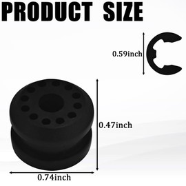 Msyuusr 2PCS Transfer Case Shift Linkage Bushing with 2 E-clips, Shift Cable Bushing Repair Kit Replacement OEM#68078974AA 68078975AA, Shifter Linkage Bushing for Dodge Ram 1500 2500 3500