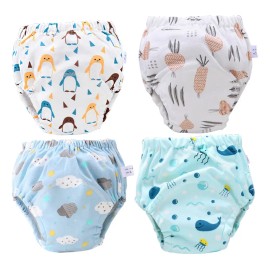 4 Pañales De Bebé Bebé Entrenamiento Pantalones Lavables Ali