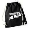 Hippowarehouse Accountant by Day Ninja by Night Drawstring Cotton School