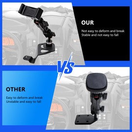 West-xingzhe X3 Phone Mount Aluminum Dashboard 360° Adjustable Cell Phone Holder Compatible with Can-Am Maverick X3 and MAX All Models Accessories,Heavy Duty Aluminum Alloy