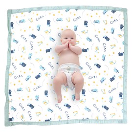 Muslin Baby Blanket, 6-Layer Cuddly Blanket, Cotton, 110 x 110 cm, Wrap Blanket, Newborn Girl, Boy Soft Blanket for Bath, Towel, Children's