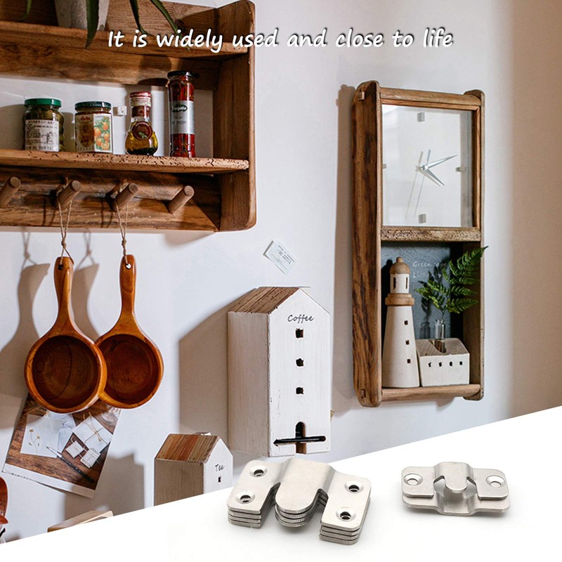 Flush Mount Brackets, Concealed Headboard Wall Fixings Brackets, Stainless Steel