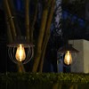 2PCS Solar Powered Energy Vintage P-endant H-anging Light Outdoor Wall