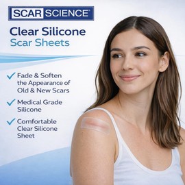 Advanced Medical Grade Silicone Scar Patches, 12 Reusable 3" Water-Resistant Silicone Scar Strips for Newly Healed Wounds and Older Scars - Breathable Silicone Gel Sheets for Scars w/Case