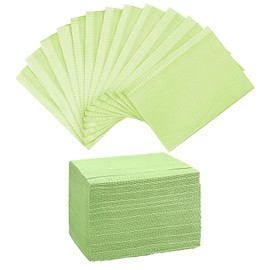 PEPAX Dental Bibs - Pack of 50 Tattoo Dental Bibs 45.5 x 33 cm 3-Layer Waterproof Tattoo Tablecloths Tray Clean Pad Multi-Purpose Green Tattoo Bibs