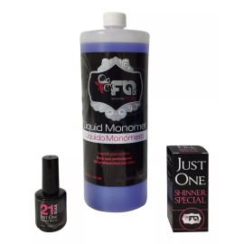 FASHIONABLE NAILS Monómero 32 Oz. Alto Brillo De Secado Uñas Acrílicas