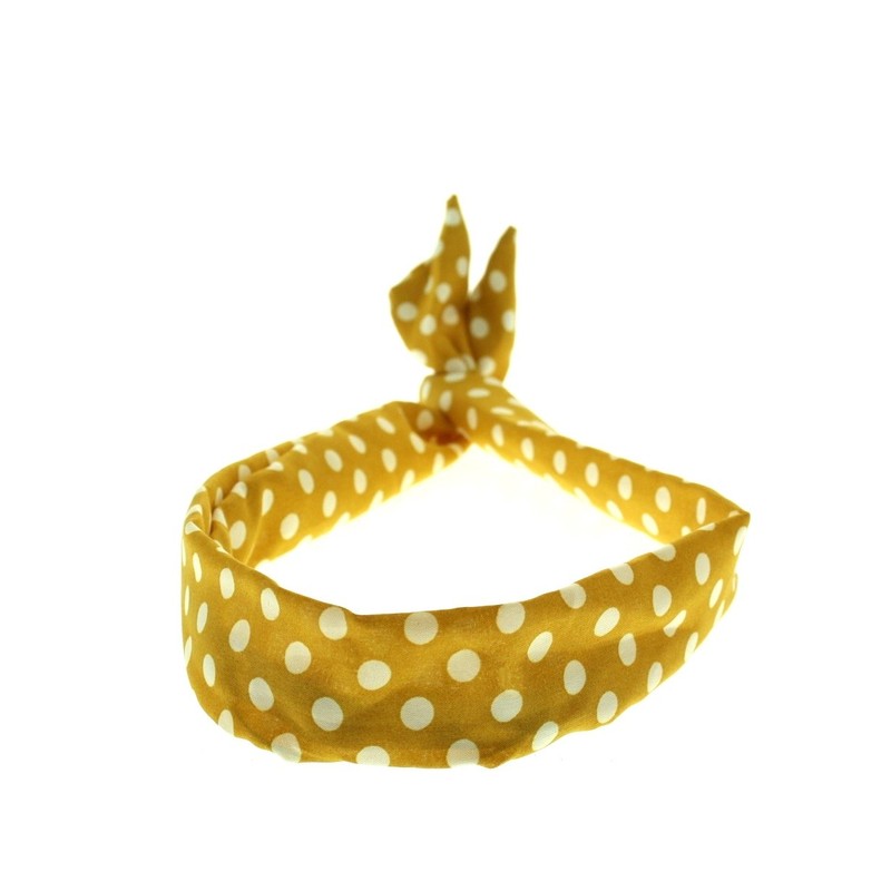 Zac's Alter Ego Fabric Polka Dot Retro Style Wire Headband