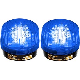 Seco-Larm SL-1301-BAQ/B Pack of 2 Enforcer Blue LED Strobe Lights; 32 LEDs per Strobe, Adjustable Flash Speeds and Patterns; Operating Life Over 50000 Hours; High-Impact and Heat-Resistant Lens