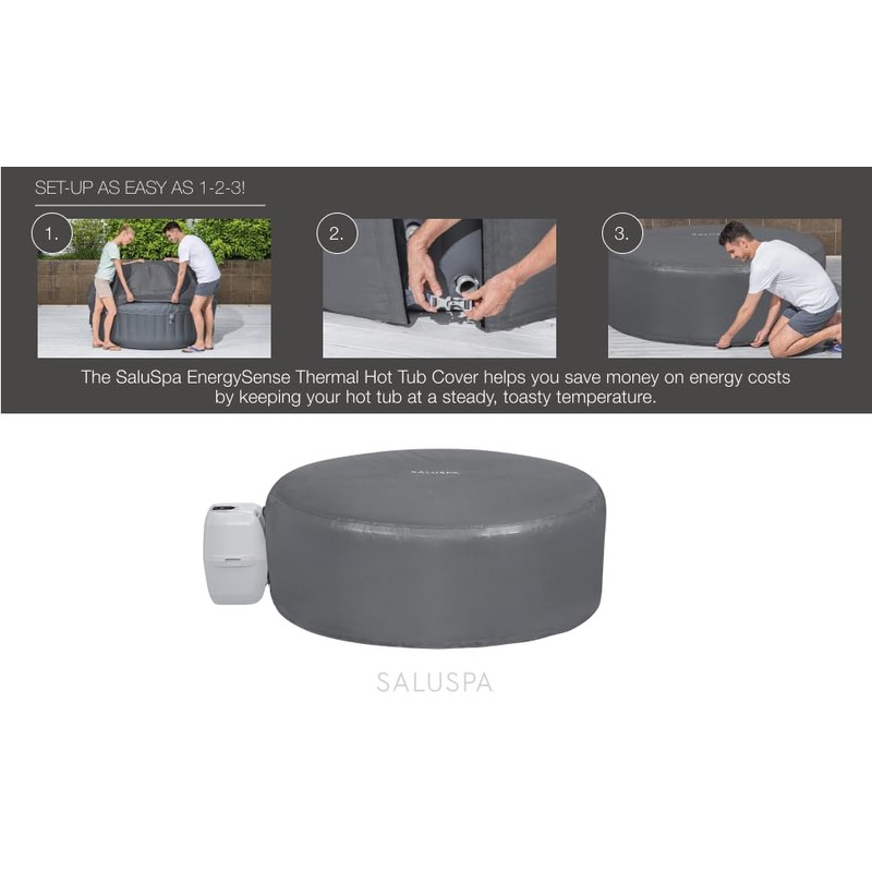 Bestway SaluSpa EnergySense Thermal Inflatable Hot Tub Spa Cover 71"