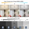 HLILCEH 26inch Modern LED Ceiling Light, 6 Rings Flower Flush