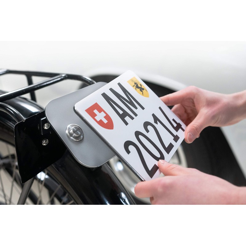 TEICO Single part Switzerland cover plate motorcycle license plate holder