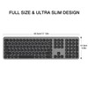 cimetech 2.4GHz Wireless Keyboard with Number Pad Full Size Design