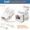 Tellegloww 75 Pack Cat6 Cable Rj45 Compatible with Keystone Jack