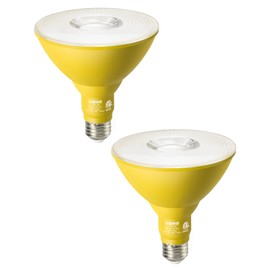 EDISHINE Christmas PAR38 Yellow LED Flood Light Bulbs Outdoor, Dimmable Yellow LED Light Bulb, 18W(120W Equivalent), Light Bulb for Christmas Decorations, E26 Base, ETL Listed, 2 Pack