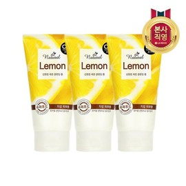 onthebodythenatural (엘지생활건강)온더바디 더내추럴 산뜻 레몬 클렌징폼 120G x 3개 (LG Household & Health Care) On the Body The Natural Refreshing Lemon Cleansing Foam 120G x 3 pieces