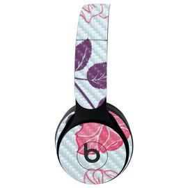MightySkins Carbon Fiber Skin for Beats Solo Pro Wireless Headphones - Vintage Floral | Protective, Durable Textured Carbon Fiber Finish | Easy to Apply, Remove, and Change Styles | Made in The USA