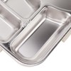 Stainless Steel Lunch Box with Soup Bowl Spoon Chopsticks Beige