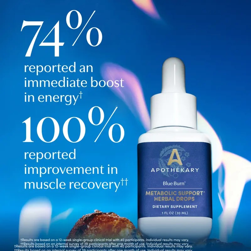 Metabolic Support Herbal Liquid Drops, Antioxidant Rich Plant Based Formula,