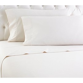 Shavel Home Products Micro Flannel Solid Sheet Set, Twin, X-Large, Ivory