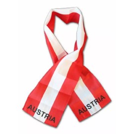 RFCO Austria Country Lightweight Flag Printed Knitted Style Scarf 8"x60"