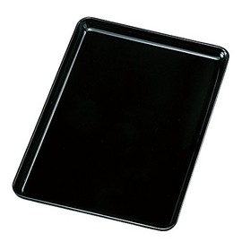 Fujishiro Kogei Stamp Tray Business Card Tray (Solid Black with Gold Border) (PC 7 Inch (Plain Black) Made in Japan Lacquerware Luxury