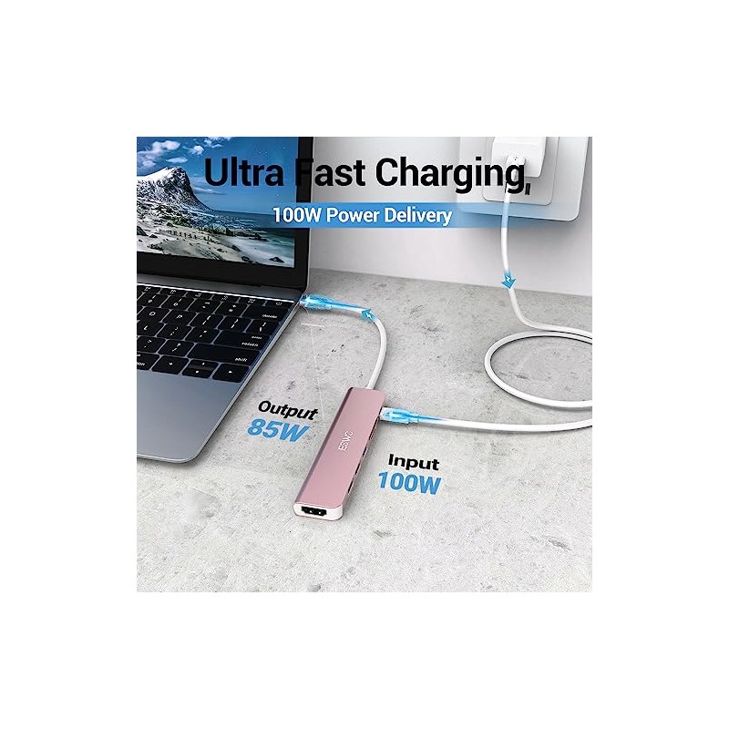 JESWO 7 en 1 HUB USB C, para MacBook ProAirNeoHuaweiDispositivos
