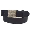 Axesoria Vegan Leathrette Belt matched with Square Crystal Buckle (S/M,