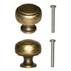 Fuxxer® 2 x Antique Furniture Handles, Drawer Knobs, Knob, Bronze,