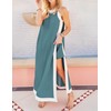 Hooever Women's 2 Piece Sets Boho Color Block Sleeveless Maxi