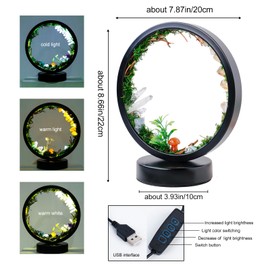 Runyangshi Forest Style Natural Citrine Night Light Healing Crystal USB Port 3 Colours Dimming Mode Lamp Suitable Night Lamp for Bedroom Home Decor Gift