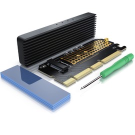 CSL - PCIe expansion card for M.2 Key-M SSDs - low profile format - adapter card - up to 3938 Mbytes - NVMe standard instead of AHCI - PCIexpress instead of SATA - PCIe x4 or x16