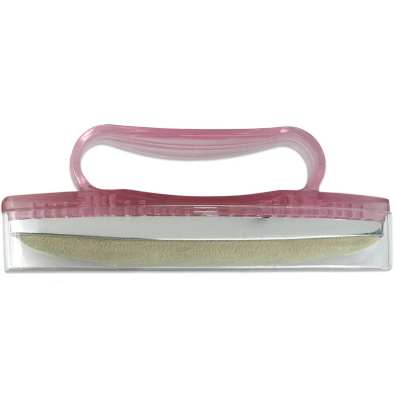 Beauticom 5" Professional Pink Chamois Nail Buffer with Handle and