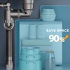 QruiLanTu Kitchen Single Sink Drain Kit Space Saving Flexible Pipe