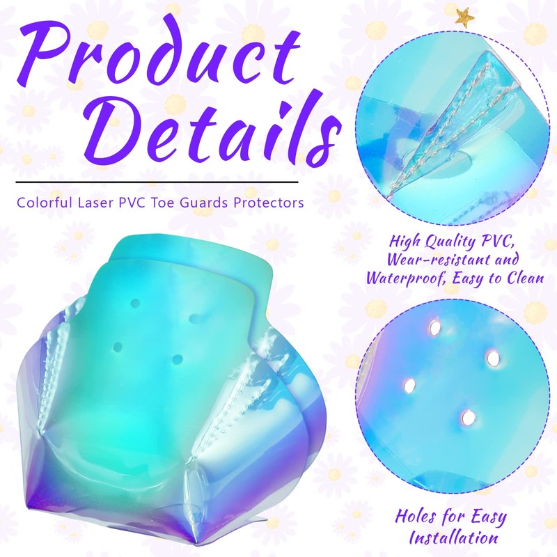 2 Pieces Roller Skate Toe Guards Artificial Leather Toe Guards