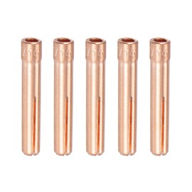 sourcing map 5pcs 13N22 TIG Welding Collet 1/16" (1.6mm) Copper Tungsten Electrode Collet Tips for WP9 20 25 TIG Welding Torch Series