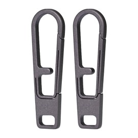 Heavy Duty Titanium Zipper Pull Replacement Set, Durable Zipper Handle Fixer for Backpacks, Luggage, Jackets (ZP1-2Pcs-Gray)