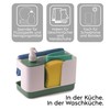 Snips, Soap Dispenser with Sponge and Glove Holder, White Green,