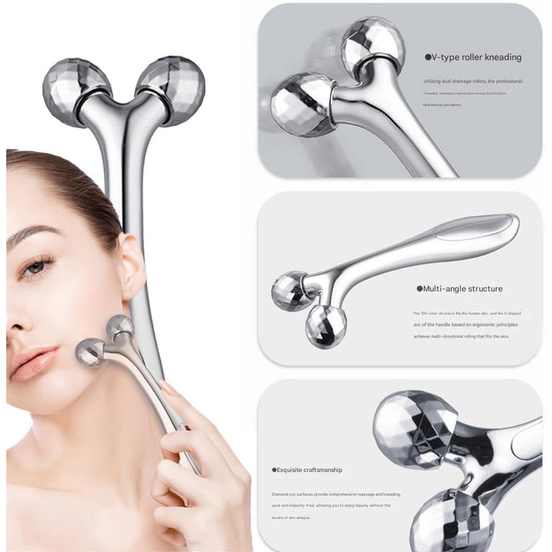 MTTAOJY Kit de rodillo facial de hielo con bandeja de