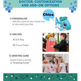 DolliBu Shark Doctor Plush Buddies Toy - Super Soft Shark Doctor Stuffed Animal Dress Up with Cute Scrub Cap and Face Mask Outfit - Fluffy Doctor Toy Plush Gift - 6 Inches