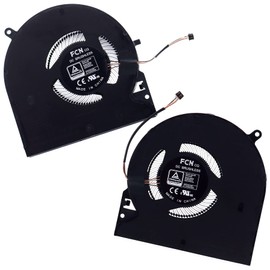 Deal4GO CPU Cooling Fan w/GPU Fan Set Replacement for Razer Blade 15 RZ09 RZ09-0370 RZ09-0368 RZ09-0367 RZ09-02886 Black DFS5K123043635 0