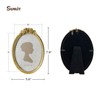 Sunlit Vintage Picture Frame 5x7 Inch, Oval Antique Photo Frames