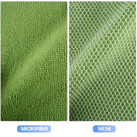 KinHwa Kitchen Washcloths for Dishes Absorbent Microfiber Dish Cloths Quick Dry Dish Rags with Poly Scour Scrub Side Ideal for Kitchen Cleaning (Mixing Colors #1, 6inchx6inch 9 Pack)