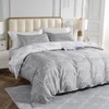 Lekesky Reversible Double Duvet Cover Set - 3 Pcs Microfiber
