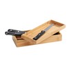 Wenko Bamboo Organiser Terra 3 Compartments -Storage Box, Bathroom Basket,