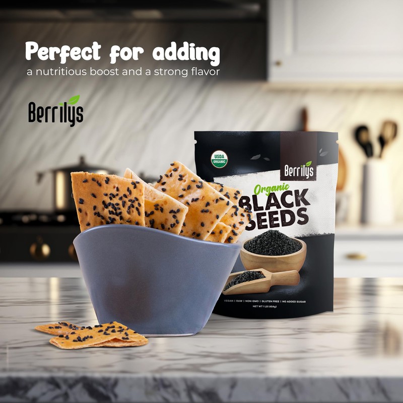Berrilys Black Cumin Seeds – USDA Certified Organic Nigella Sativa