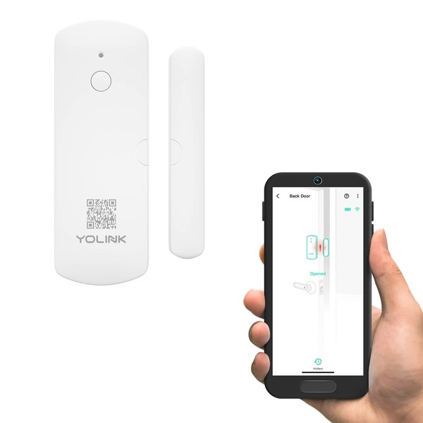 YoLink Door Sensor, 1/4 Mile World's Longest Range Smart Home Wireless Window Door Sensor, Smart Sensor with Remote Monitor App Notifications Open Reminder - YoLink Hub Required