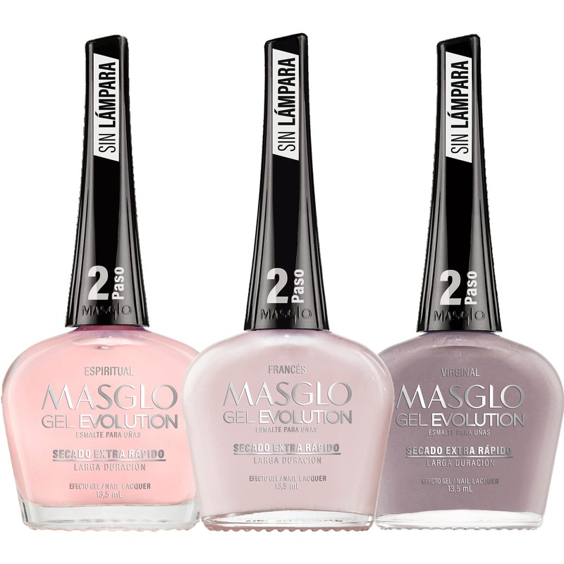 Masglo Gel Evolution Esmalte de Uñas Efecto Gel 3 uds,
