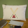 'Cricket Bats and Balls' Canvas Clutch Bag/Accessory Case (CL00041574)