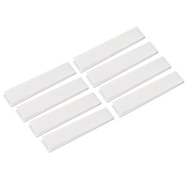 M METERXITY 8 Pack Badminton Racket Protection Tape - Matte Surface PU Material Thickened Racket Frame Stickers, Apply to Badminton/Tennis (9.8"x0.7", White)